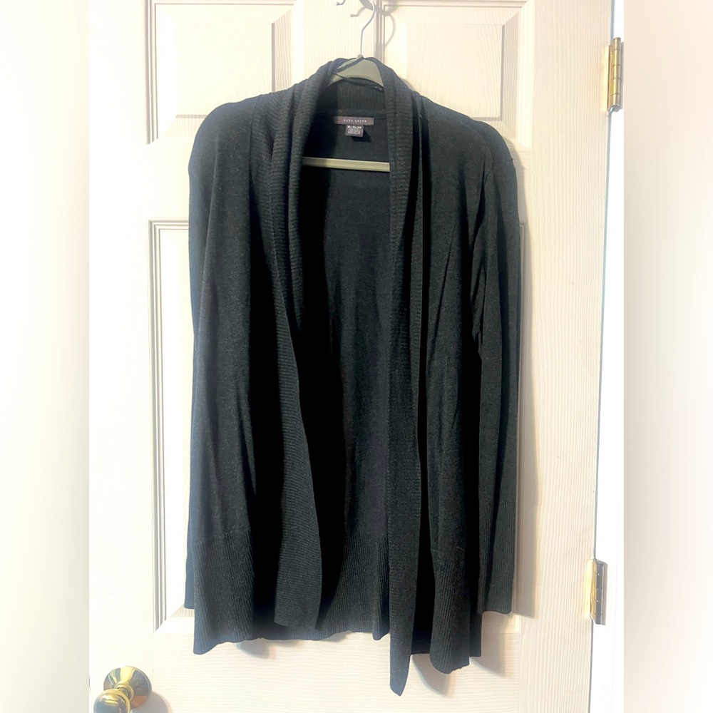 Suzy Shier gray long sleeve open cardigan XL